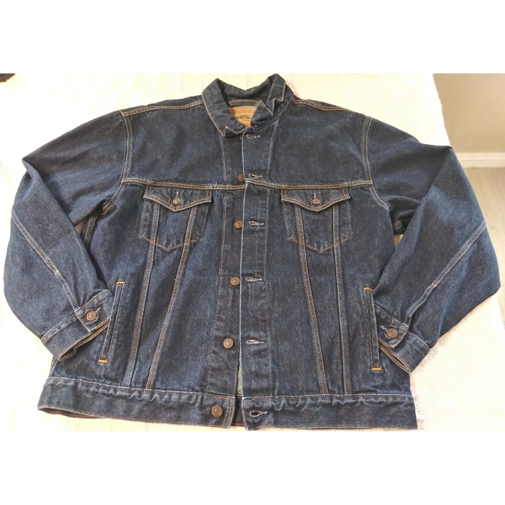 Levi's Strauss Signature Standard Trucker Denim Blue Jean Jacket Mens Size XL